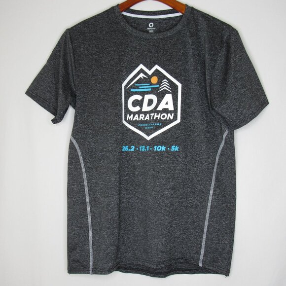 Coeur D'Alene CDA Idaho Marathon Black Sport Tee Adult Men's M Medium - Picture 7 of 10